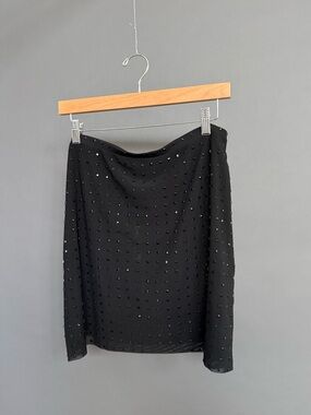 Steve Madden Kelly Black Embellished Mini Skirt XL NWT